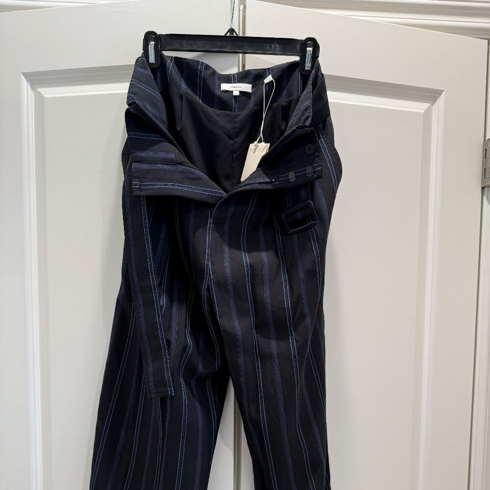 NWT - Vince Dobby Stripe Belted Wide Leg Pant Women’s Size 4 Career